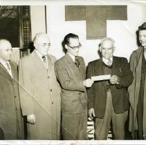 Marshall Gowland with Four Unidentified Men